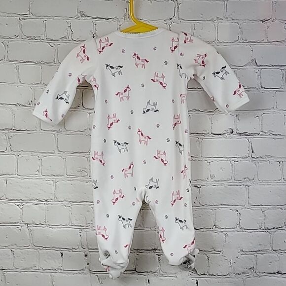 Carter's Girls 0-3M Soft Fleece White Unicorn One-Piece PJ Footie Winter Pajamas - Picture 5 of 7